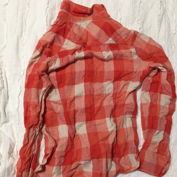 LUCKY BRAND Orange Salmon Button Down Top - Picture 4 of 4